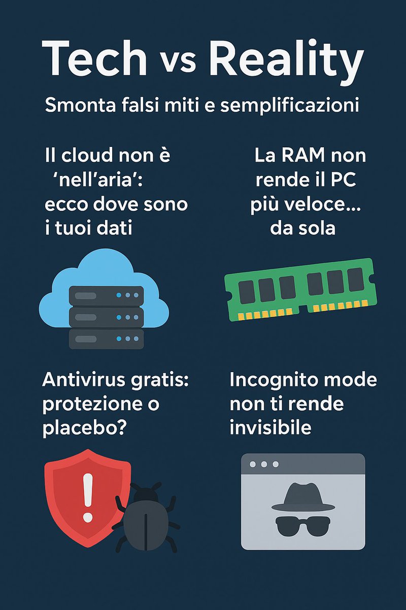 Formbit24's tweet image. Tech vs Reality. Smontiamo 4 falsi miti tecnologici che confondono ancora troppi utenti 
💬 Scrivilo nei commenti!  
Guarda il video qui : youtube.com/shorts/iLaPsqC…
#Formbit24 #TechHistory #Windows #MSDOS #Windows11   #windowsxp #windows95 #windows10 #Ram #Antivirus