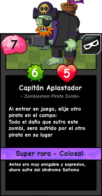 charamanti6's tweet image. NUEVO CARTA Y PERSONAJE
Adaptado del GW 2 y en petición de un amigo mío, les presento al CAPITAN APLASTADOR 

NEW CARD AND CHARACTER
Adapted from GW 2 and at the request of a friend, I present to you CAPTAIN SMASHER
 
#pvzagentes #pvz #pvzh #pvzfanart #pvzcartas