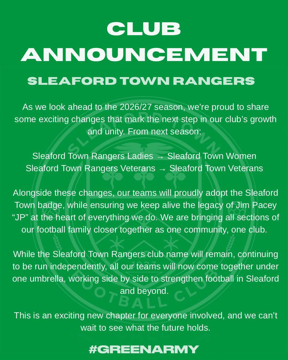 Sleaford Town Rangers Ladies tweet media