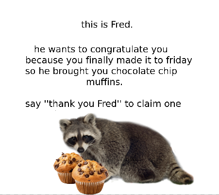 ShouldHaveRacc's tweet image. thank you fred