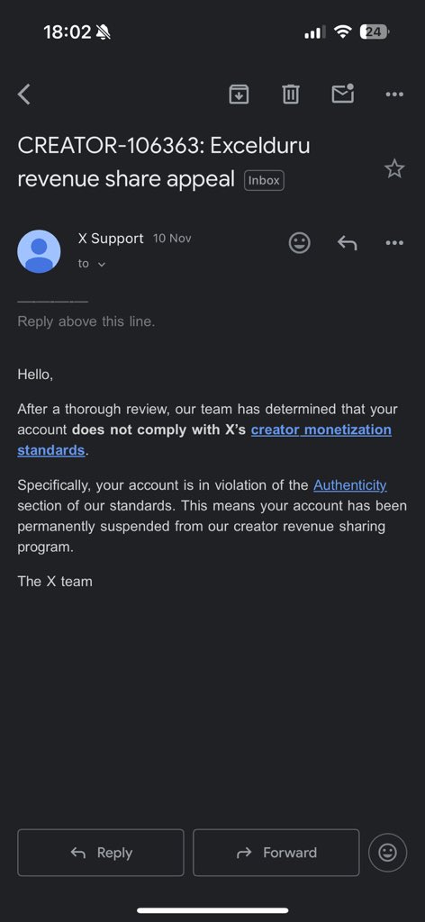 excelduru's tweet image. 15 DAYS LATER! 🎉🥳
I was permanently demonetized from the Creator Revenue Sharing Program on Oct 30th. After 5 intense appeals and 15 stressful days of fighting, X reinstated my account today, Nov 14th! 😂
I’m laughing now, but the persistence was real,I refused to quit.
Big…