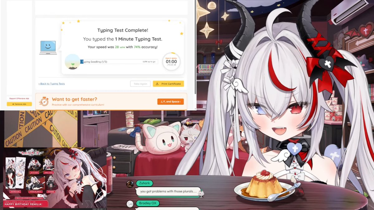 "Is 28 words per minute good?"

Nobody tell her...