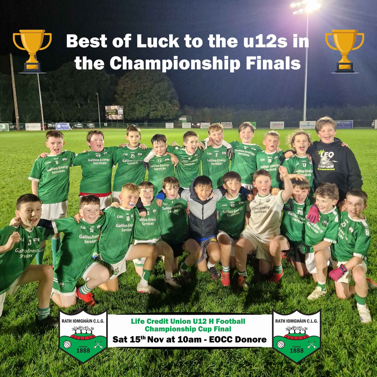 📷VENUE CHANGE 📷
No longer in Sarsfield now in EOCC Donore Éire Óg Corra Choill Hurling Club
Best of Luck to the team and mangement 📷📷
Tickets - willwego.com/tickets/kildar…