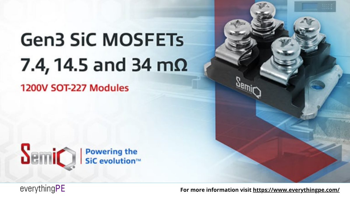 everything_PE_'s tweet image. SemiQ Expands 1200 V SiC MOSFET Modules for High-Power Applications

Read more: ow.ly/i35A50XrJNe

#SiC #MOSFET #powerconversion #industrialautomation #electricvehicles #powerelectronics