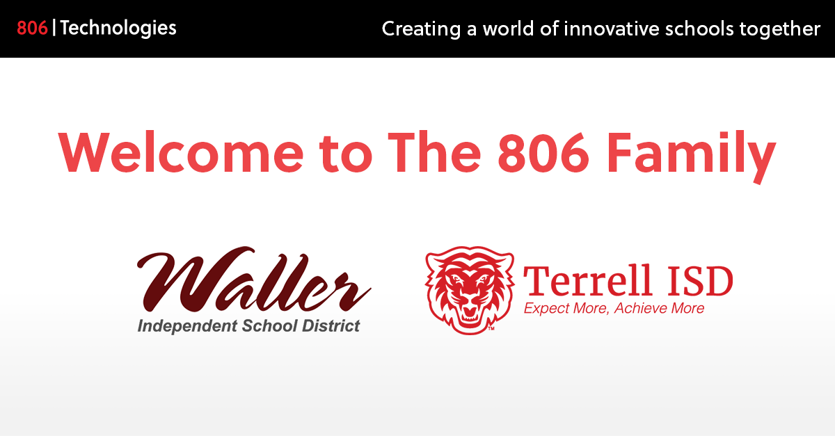 806Technologies's tweet photo. Welcome to the 806 Family!
We’re excited to partner with Terrell ISD & Waller ISD, our newest Title1Crate users!
Here’s to simplifying compliance & fostering excellence together! 🌟
#806Family #Title1Crate #EdTech #EducationLeadership https://t.co/0RS5PoHq5x