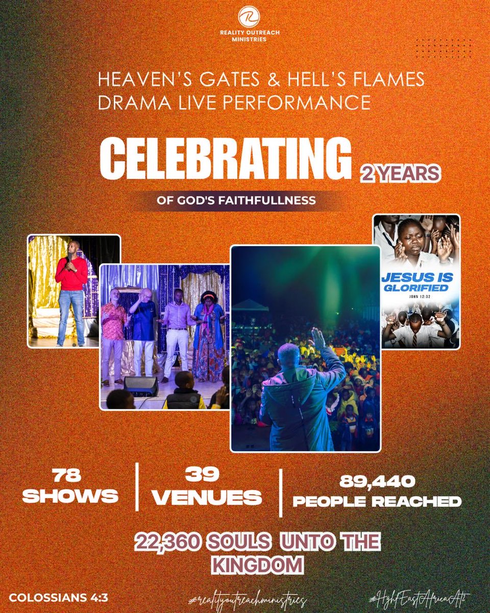 #22k@2
#HGHFEASTAFRICA IS TWO
TWENTYTWO K SOULS TO JESUS
#hghfeastafrica ⁦<a href="/KezGatheca/">Kezia Gatheca</a>⁩ ⁦<a href="/gatheca_ngamate/">Gatheca Ngamate</a>⁩ ⁦<a href="/HGHFEASTAFRICA/">Heaven's Gates & Hell’s Flames East Africa</a>⁩