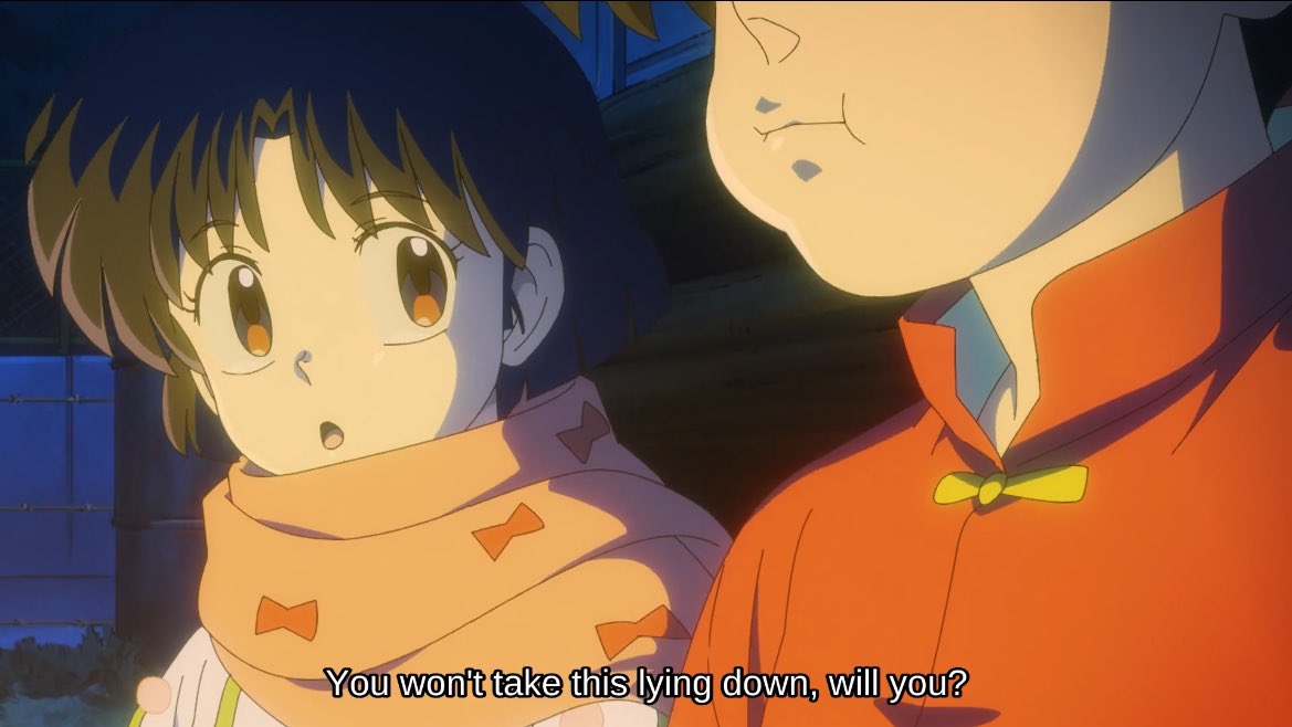 YapapaMirage's tweet image. Akane relieved that Ranma isn’t going to give up! #ranma