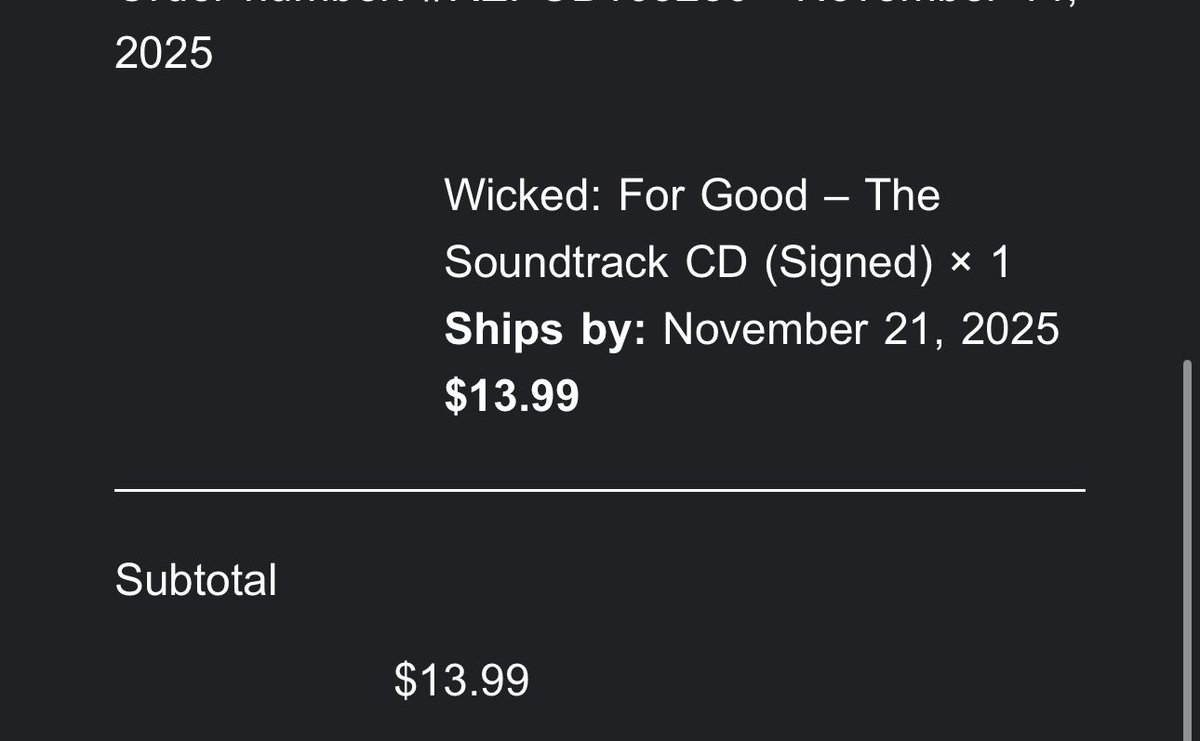 lilysctrl's tweet image. I finally got a signed wicked cd 😍🤚 thank u republic