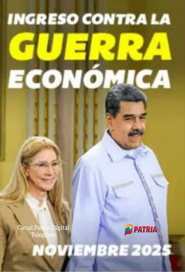 AHORA|| Inicia el pago del Ingreso Contra la Guerra Económica y  Bonificación de Fin de Año (noviembre 2025) enviado por el presidente Nicolas Maduro a través de la Plataforma Patria para el personal de la administración pública.

MONTO: 28.080,00 Bs. +
Bonificación Fin de Año: