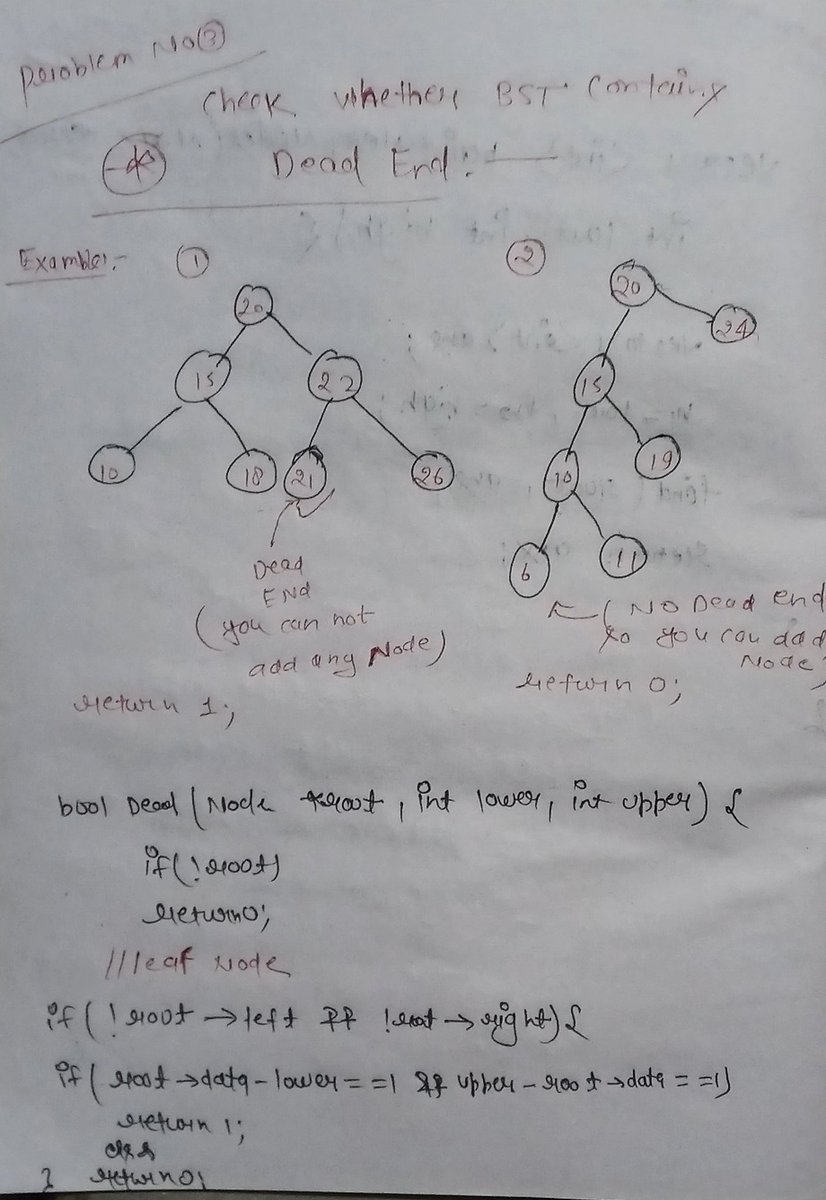 programmersatya's tweet image. Day 32 of #100DaysOfDSA 

✅️Lowest Common Ancestor in a BST 
✅️ Print BST element in given range 
✅️ Common node in two BST 

#dsa #coding #programming