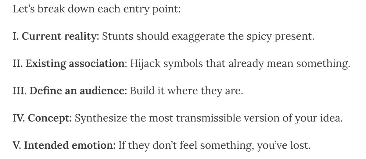 shaiyanhkhan's tweet photo. MSCHF stunts are more art than science, but I tried distilling some of their degeneracy into a brainstorming framework: 

https://t.co/4LSrhitgOD https://t.co/ouRgQHUrzI