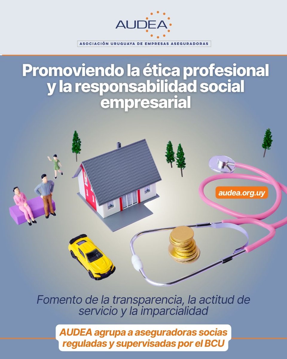 Promovemos la ética y la responsabilidad social en el mercado asegurador.

Trabajamos con aseguradoras socias, reguladas y supervisadas por el BCU, para fortalecer la transparencia, la actitud de servicio y la imparcialidad.

Conocé más en audea.org.uy