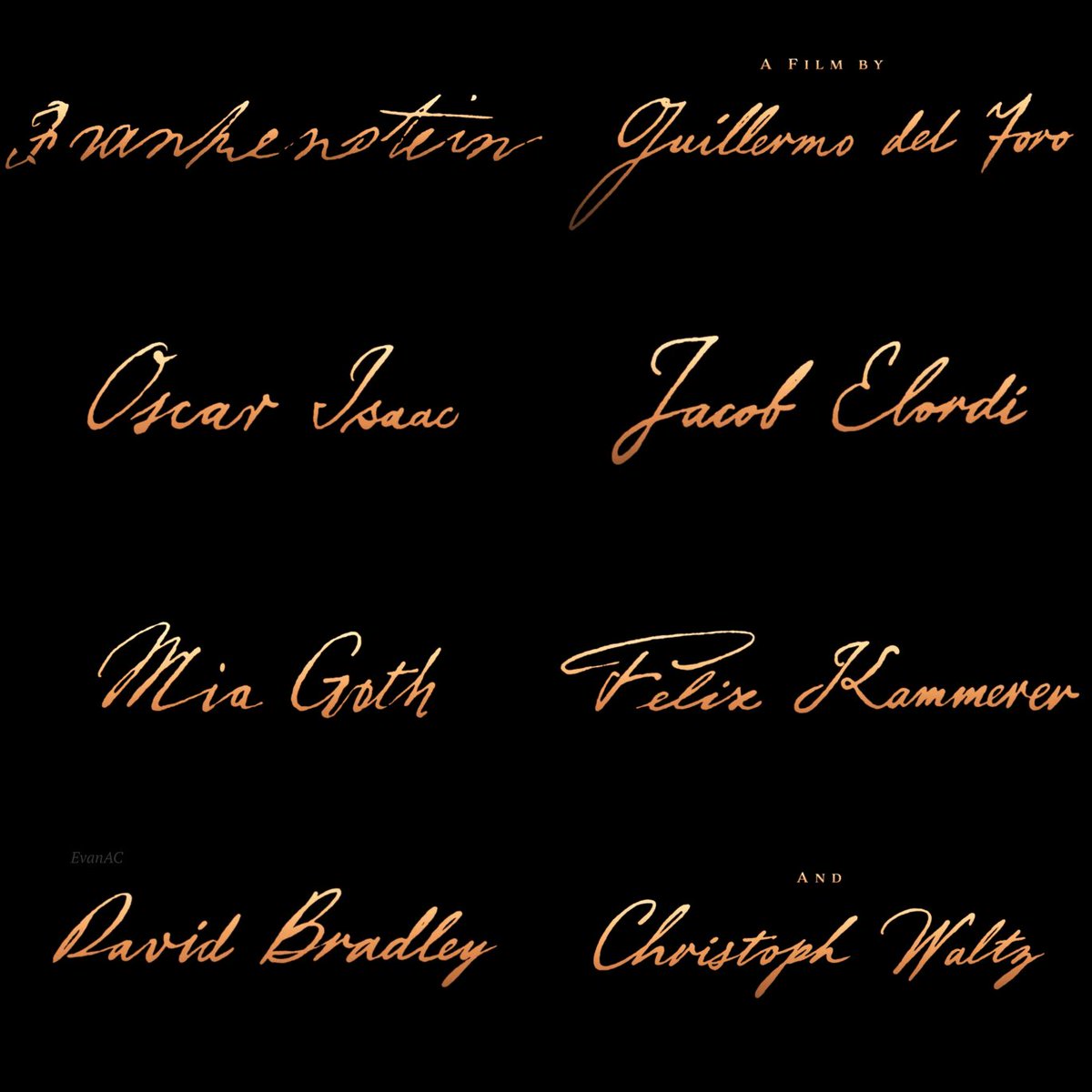 I love the credits of FRANKENSTEIN.