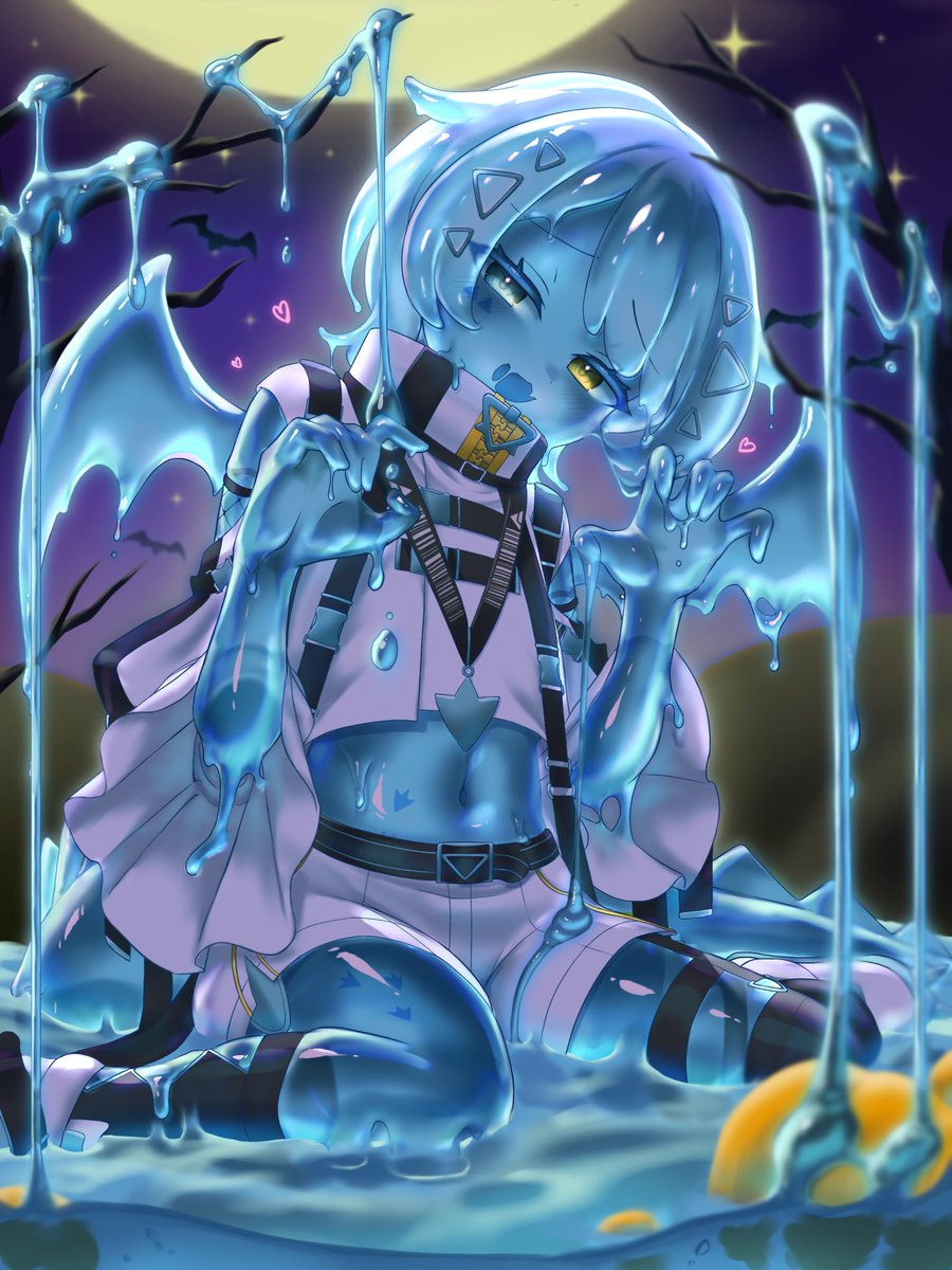 HoruHoru_0927's tweet photo. Skebで、きゅれす先生(@cursscurss)にﾊﾛｳｨﾝイラストでスライム恐竜サウちゃんを描いてもらいました🦖‼️

とても素敵なFAをありがとうございます🩵❕

 #天唄サウ  #サウスケッチ https://t.co/S1EPuTpl1D