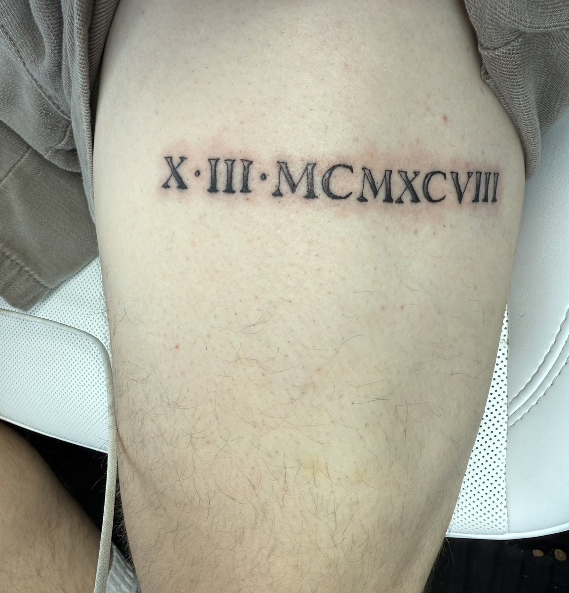 samicheer7's tweet photo. My brother &amp; I got matching tattoos today of each other’s birthdays 💜💙 #tattoo https://t.co/k7TLrKamF1