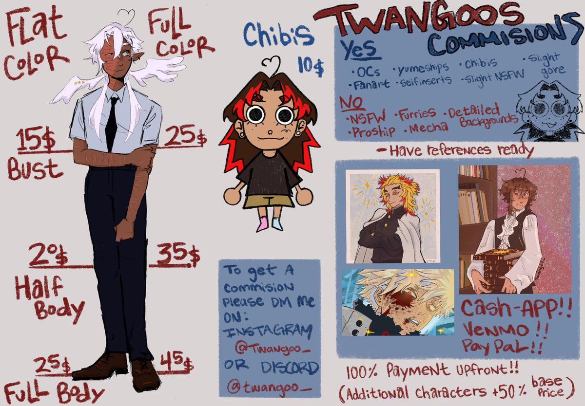 Twangoo_'s tweet image. Hihi!! I finally made a commission sheet!
#commsopen #commisionsopen