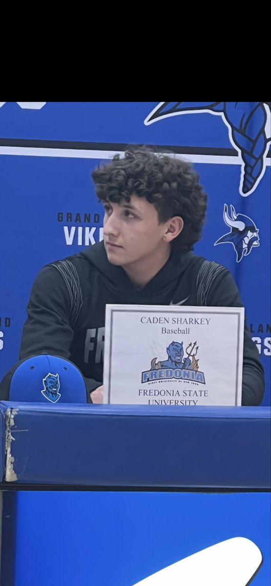 <a href="/FredSt_Baseball/">Fredonia Baseball</a> <a href="/ryanhann3321/">Ryan Hann</a> <a href="/FJ_III/">Frank Jagoda</a> <a href="/CJ16Gonz/">CJ</a> 

Signing day. Thank you to my family, coaches and teammates. Roll Vikes! Go Blue Devils!