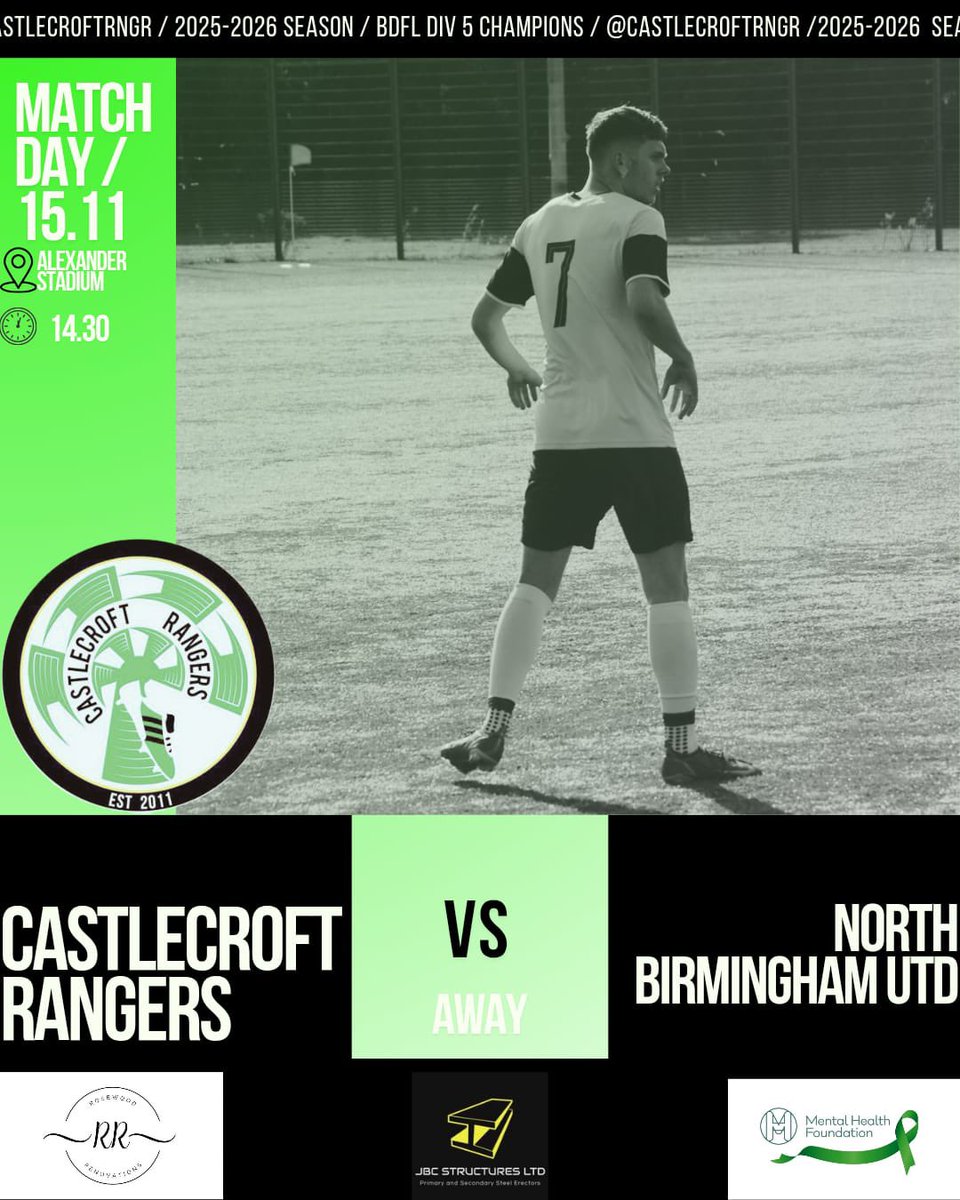CastlecroftRngr's tweet photo. Tomorrow’s we’re making the trip to Perry Barr to take on North Birmingham United in the Senior Cup. https://t.co/WF6d4up8YT