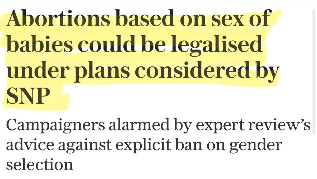It’s like some sort of sick joke. 

Scotlands’s SDP proposes lifting all restrictions on abortions on demand, Including on sex based abortions….

Girls are worth so much less.