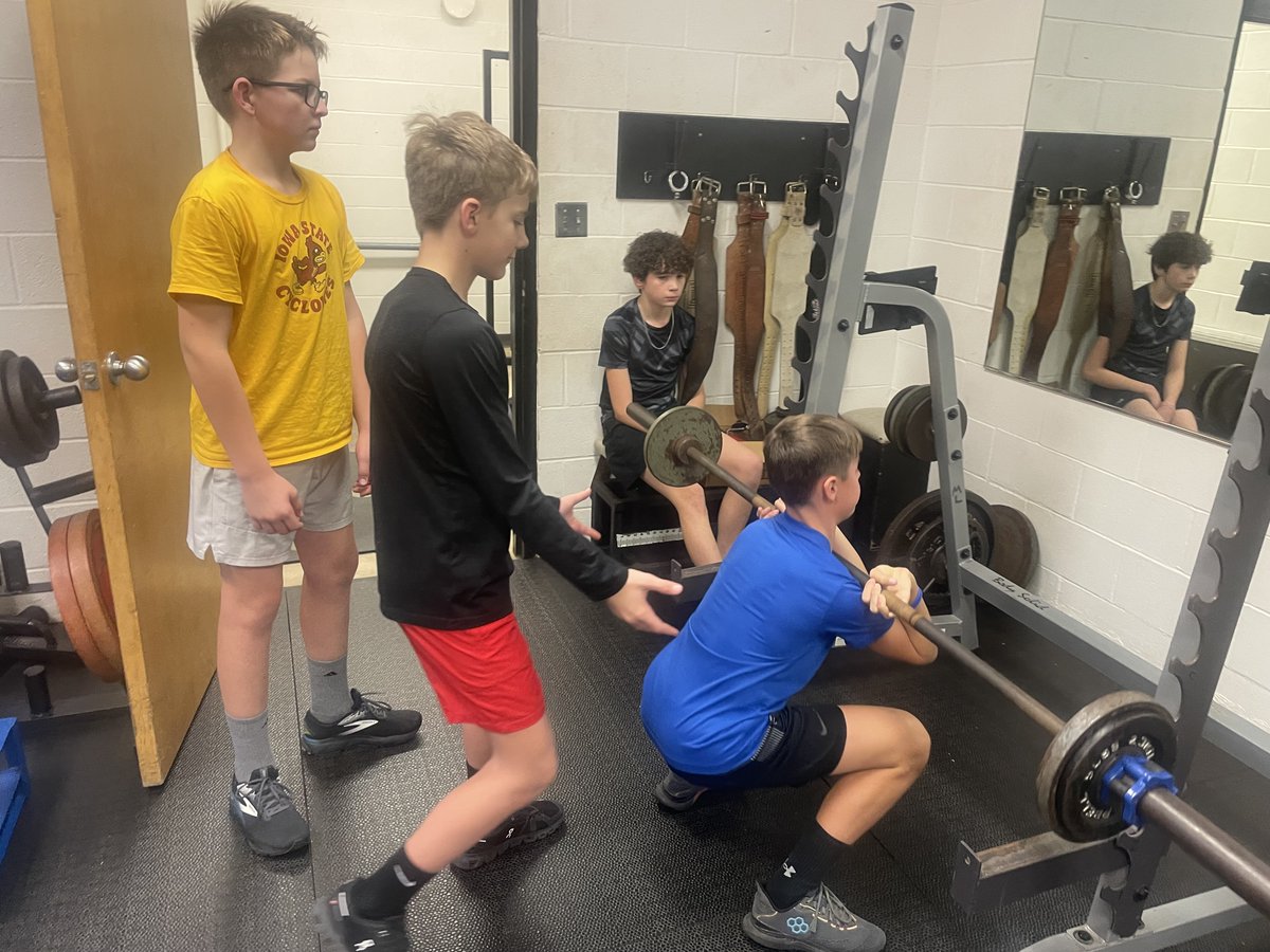 CS_Panthers's tweet image. Here are some pictures of our MS kids putting in the work!
MS lifting runs on Tuesdays and Thursdays in Nora Springs from 6:30–7:30 a.m.
We’re averaging a record 36 students each morning!