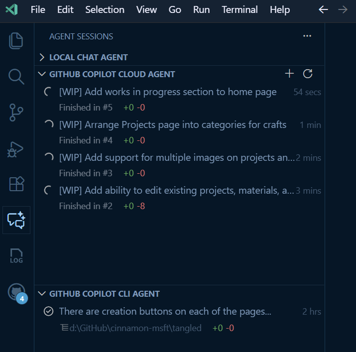 cinnamon_msft's tweet image. These are my minions 👾

(I&apos;m vibe coding a website to keep track of all of my crafting projects)

((I have 3746 features I want to add so I&apos;m kicking off GitHub Copilot cloud agents to help me out))

#vscode #githubcopilot