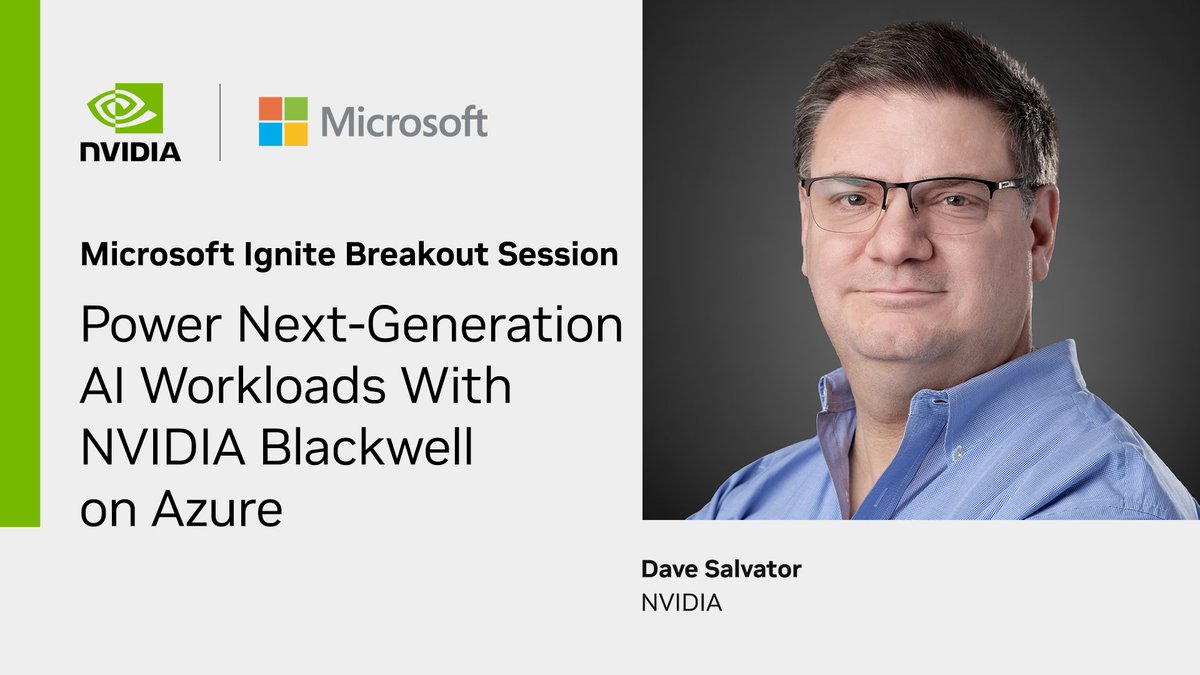 NVIDIADC's tweet image. Experience AI in action at #MSIgnite. Join us and @Microsoft to discover how we are accelerating innovation and transforming enterprise AI. 

Register for our top sessions and hands-on-labs. 
✨ From prompt to production: Scale agentic AI with NVIDIA and Azure [BRKSP477] -…