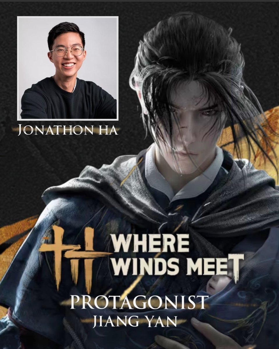 My first lead role in a game: I voice the MALE PROTAGONIST in Where Winds Meet! I also voice Jiang Yan, the guy in blue, so I voice both characters in the key art 😎

Thank you <a href="/NetEaseGames_EN/">NetEase Games_EN</a> + Everstone Studios for entrusting me with these two roles 🙏🏼

Play now on PS5 and PC!