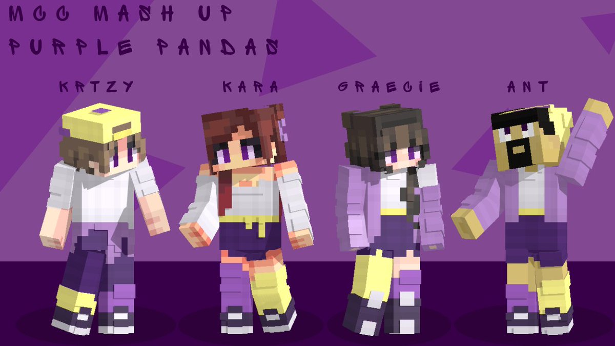 eepers__'s tweet image. the purple pandas of mcc mash up! 💜

downloads in replies!

@Krtzyy @KaraCorvus @heygraecie @AntVenom 
[#mccskins #mccfanart #mcc]