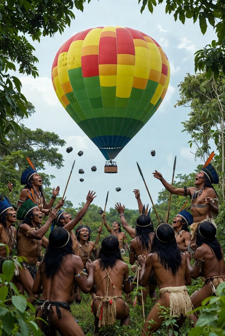 BaronEscarlata2's tweet photo. Noticia de último momento:

Uno de los Globos del festival se desvío con rumbo a Brisas del Campestre, los nativos han atacado la nave, hay fuertes movilizaciones para recuperar el aerostático. https://t.co/zE7EjlzojW