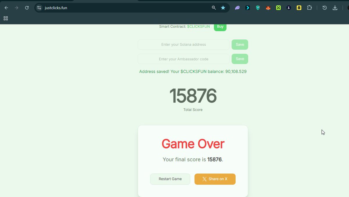 Thee_vine_eee's tweet image. I scored 15876 points in justclicks.fun! 🟢
Can you beat me? 😎 

Some days you click high, some days you click low.

JustProjectsFun #JustFun #JustClicksFun #ClicksFun #Memecoin #Crypto #PumpFun #Solana #REWARDS14112025 #HOLDERSCLICKSFUN

justclicks.fun/api/og?score=1…