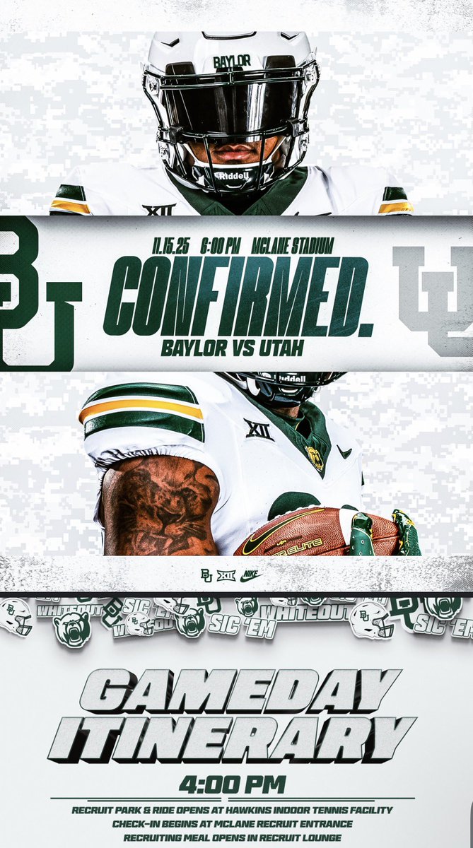 I will be in Waco nov 15th thank you for the invite <a href="/BUFootball/">Baylor Football</a> look forward to being there !

<a href="/LarryBaylorFB/">Larry McDonald</a> <a href="/BaylorAthletics/">Baylor Athletics</a> <a href="/BUFootball/">Baylor Football</a>