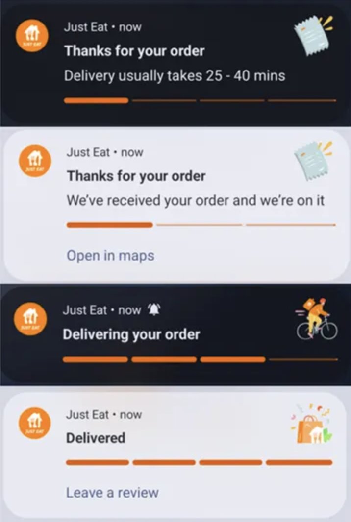 AndroidDev's tweet image. 🚚 @JET_technology implemented Android 16&apos;s new progress-centric notifications.

Users found the feature highly useful, keeping notifications active for an average of 47 minutes—matching the typical order time.

Learn from their implementation → goo.gle/4oE6tjo