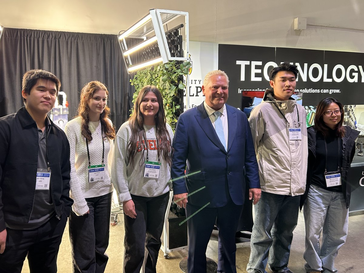 uofg's tweet image. Thank you, Premier Doug Ford, Minister Trevor Jones, MPP Paul Vickers and MPP Bill Rosenberg, for visiting #UofG’s exhibit at @THERAWF to speak with researchers, faculty &amp;amp; students about their groundbreaking work in agri-food research.