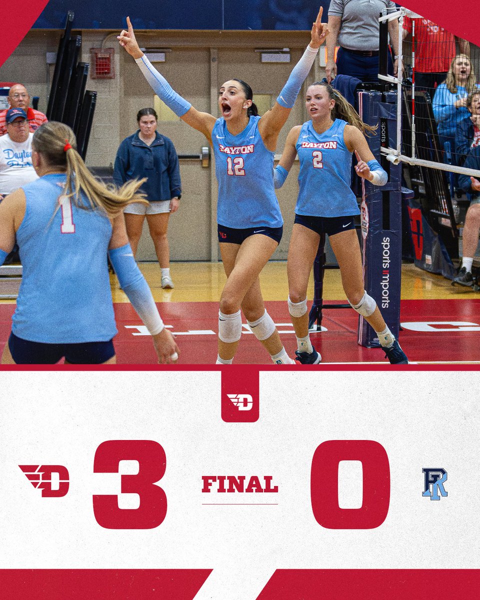 DaytonVB's tweet image. Dayton gets it done in three! 🧹

#UDVB // #FlyerLegacy