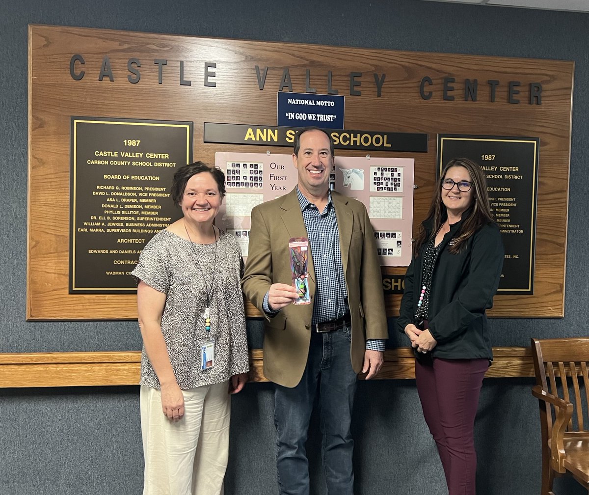 RepWhyte's tweet image. Spent time with Carbon School District leaders, teachers and students—truly inspiring! The camaraderie and creativity at Carbon High, Mont Harmon MS Castle Heights Elem and Castle Valley Center were outstanding. Grateful for your insights as I serve as Chair of Public Ed Approps.