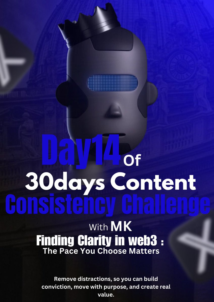 Day 14: The Pace You Choose Matters

Some days, the challenge isn’t about doing more.
It’s about choosing the right pace and moving with intention.

In Web3, it’s easy to get pulled into the pressure of speed, new drops, new meta, new tools, new narratives. Everyone looks like