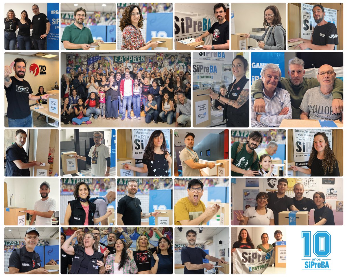 💪 ELECCIONES #SiPreBA2025 
Lo dijimos hace 10 años y lo reforzamos más que nunca el 12 de noviembre: ¡el sindicato lo hacemos entre todos y todas! 

📸👇