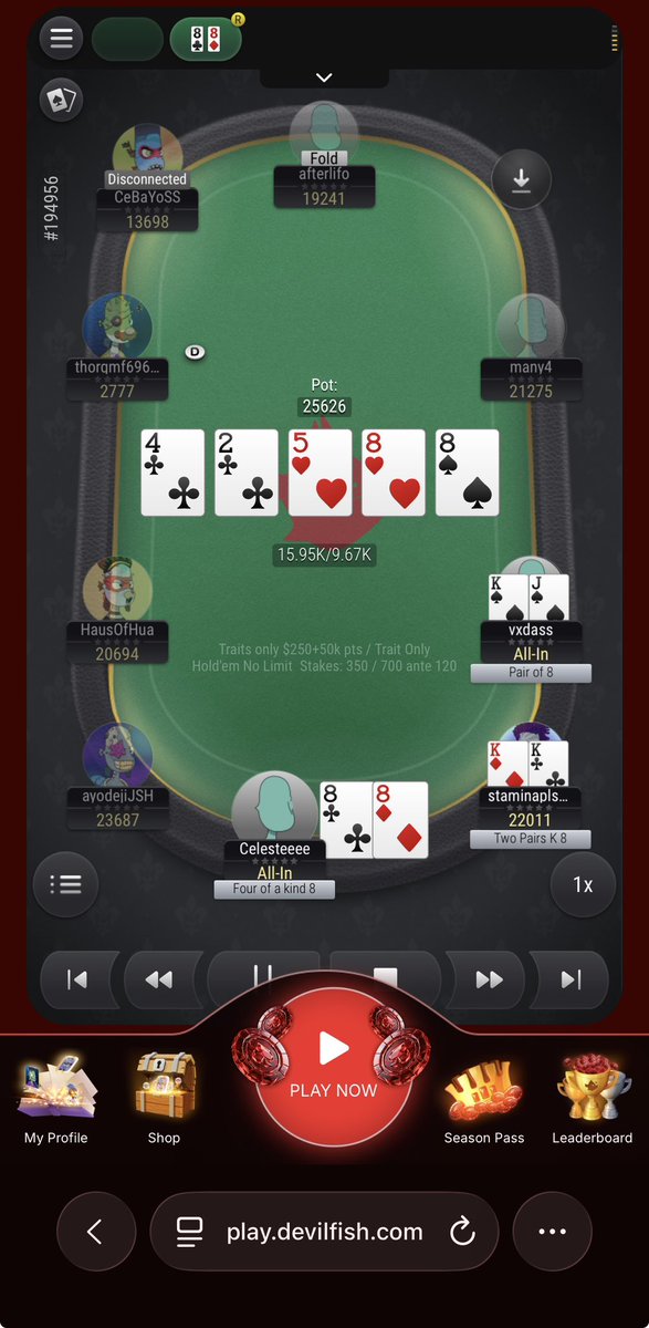 Chi_c_hoc's tweet image. Fantastic 😋🥳 #pokerlife @DevilfishPoker_