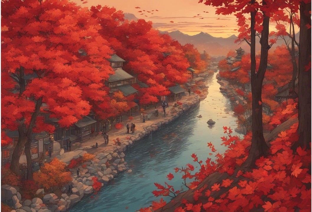 man_e_mon's tweet image. 今日は紅葉狩りに絶好だと天気予報で言っていた。
梅や桜、まして薔薇なんぞを狩ることはない。
なんでモミジを狩るのか、チャッピーに聞くことはしない。

アイソメトリックな構図が好みの好事家である。杜甫