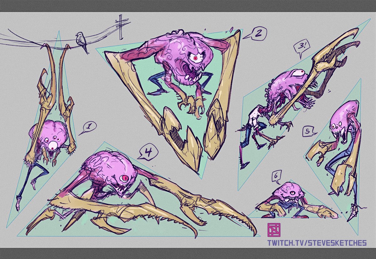 Thank you to everyone who tuned into our discord-exclusive co-working stream with our Principal Concept Artist, Paul Richards!

Also, shoutout to <a href="/SteveSketches1/">SteveSketches</a> for drawing along to Paul's talks! Here's what he created while watching.

#conceptart #drawalong #indiegame