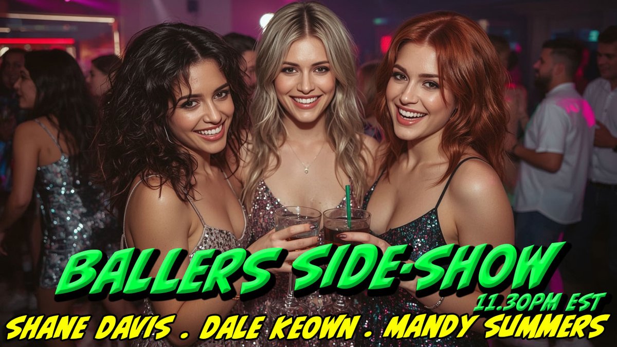 The Ballers Side-Show #207 at 11.30pm EST with <a href="/WartTheWizard/">☀️ Mandy Summers - FINAL Girl 🔪👩</a>, <a href="/44numskull/">Dale Keown</a> and guests!  youtube.com/live/quwSdQciT… via <a href="/YouTube/">YouTube</a>