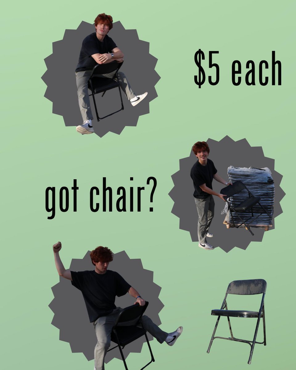 CSU_Surplus's tweet image. got chair?

If not, then CSU Surplus is here to help.

This stack of chairs is selling for $5 each.

Come down to CSU Surplus Property on 201 West Lake Street, open from 7:30-4:00 Monday-Friday.