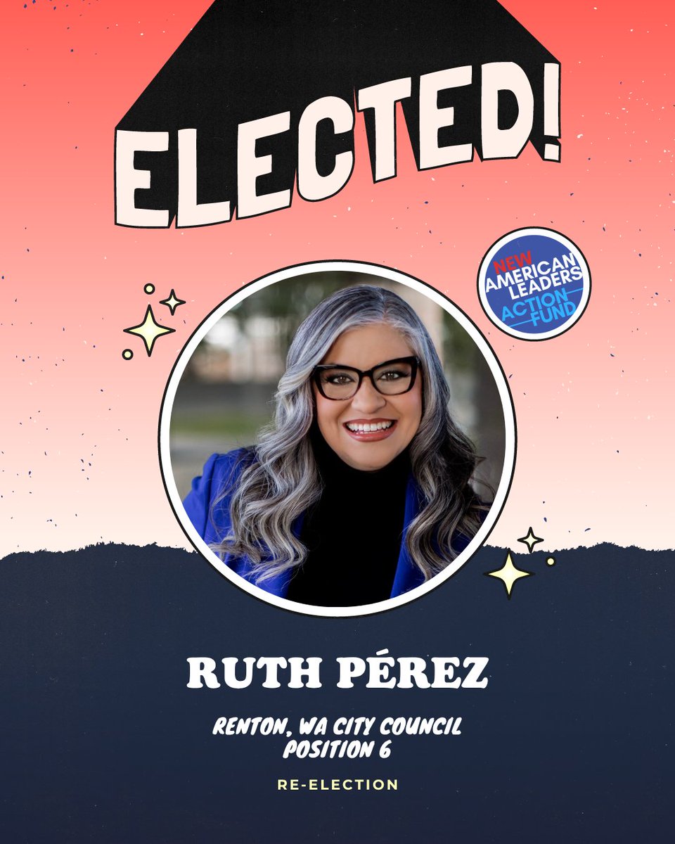 Congratulations to Ruth Perez on winning her reelection for Renton (WA) City Council, District 6! 🎉 We know she will continue delivering for all her residents during this next term.