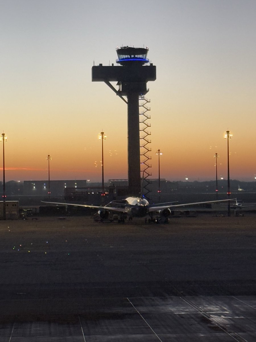 Sunset at Berlin BER Airport