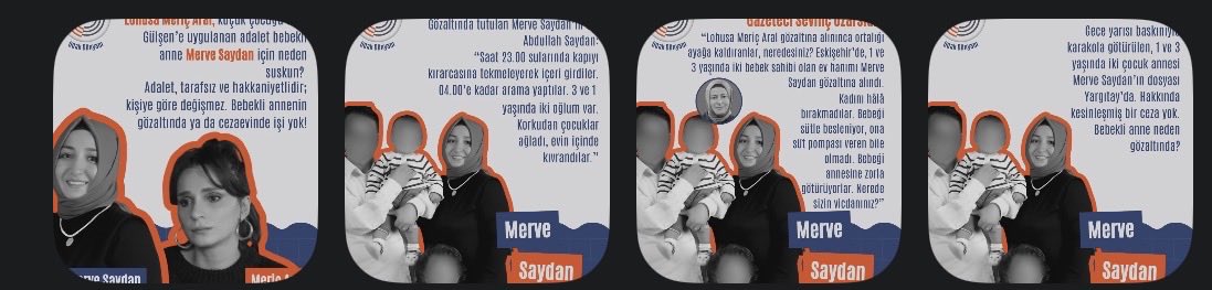 Ev hanımı Merve Saydan,1 ve 3yaşlarındaki iki çocuğuyla gece yarısı  gözaltına alındı.Hakkında kesinleşmiş bir ceza yok.Ailesi ve kamuoyu soruyor:Bebekli bir anne neden bu şekilde gözaltında tutuluyor? Bebekli annenin yeri,çocuklarının yanı olmalı!

İkiBebek CezaevineGirmesin