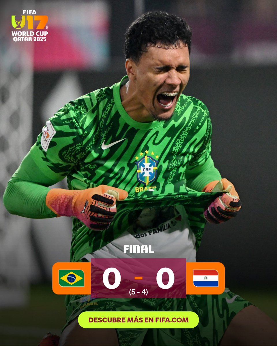 fifaworldcup_es's tweet image. 🇧🇷🧤 Con un espectacular Joao Pedro, Brasil vence a Paraguay en los penales.

#U17WC