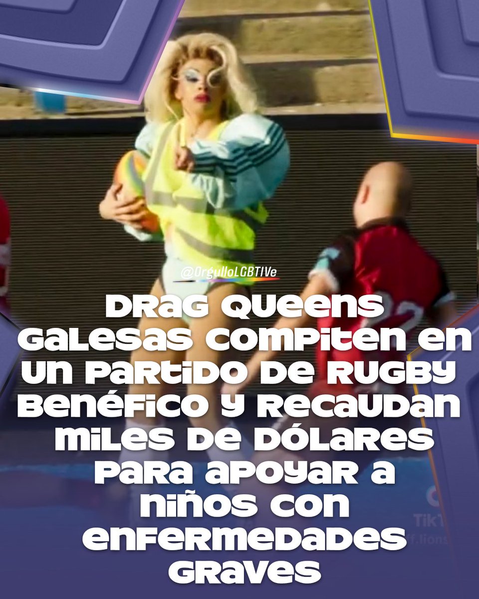 OrgulloLGBTIVE's tweet image. Un grupo de Drag Queens galesas compiten en un partido de rugby benéfico y recaudan Miles de dólares para apoyar a niños con enfermedades graves... instagram.com/p/DRC8d9EkQds/…