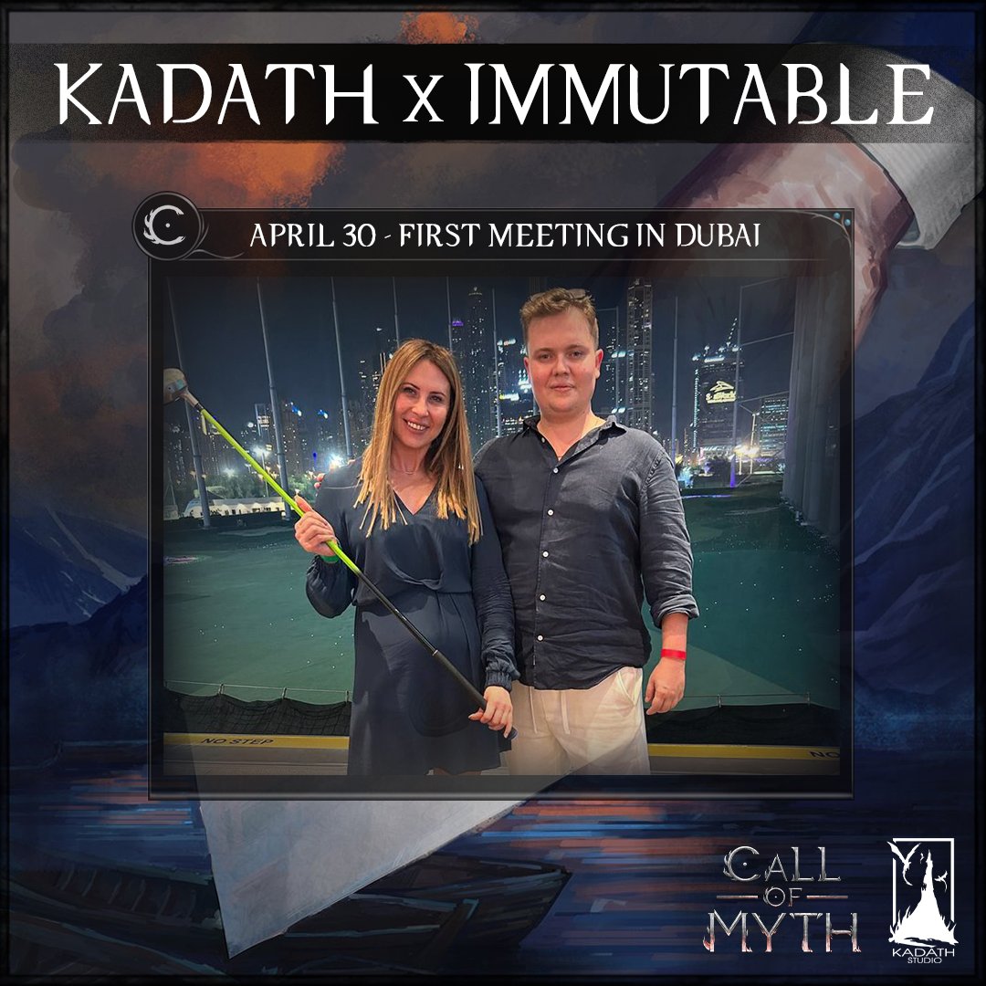 kadathstudio's tweet image. Kadath Studio x @Immutable - Our 2025 Journey

1/4 📍 Dubai - April 30, 2025 
Dubai was the ignition point.

A legendary moment dropped in the blazing heart of the city.
The titan of Web3 - Immutable, met the boldest rising CCG - Call of Myth.
Lana and Declan stood together as…