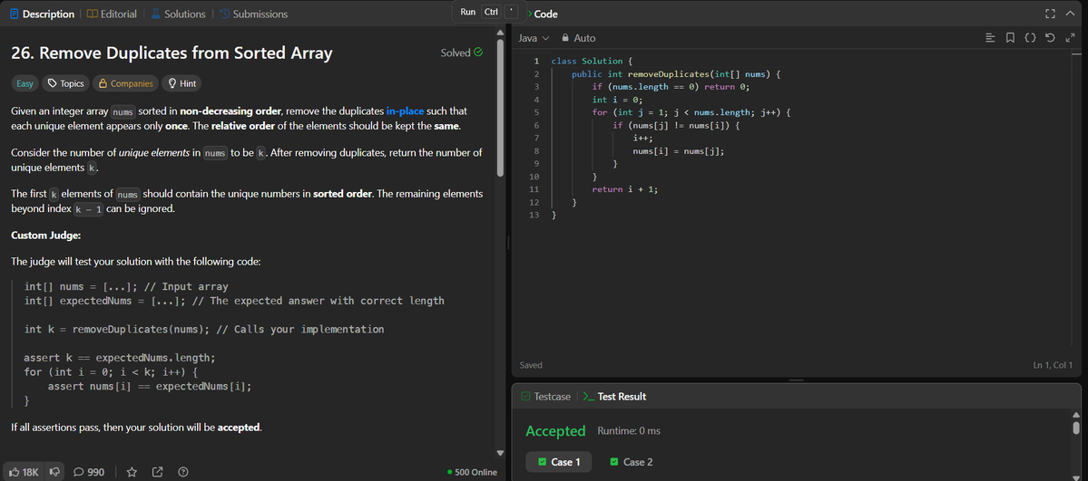 rituu_09's tweet image. Day 317-318 of 2025:                                    
👩‍💻 Code to Crack Companies! 
▫️Remove Duplicates from Sorted Array
▫️Maximum Subarray
▫️Lowest Common Ancestor of a Binary Tree
#PlacementPrep #2025Goals #leetcode #letsconnect