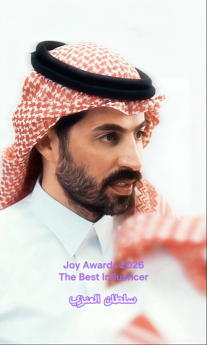 المؤثر الاروع والامتع #سلطان_العنزي 
عن فئة أفضل مؤثر لـ 2026

#سلطان_العنزي | <a href="/sultanal_enaz/">سلطان العنزي</a> 
<a href="/JoyAwards/">Joy Awards</a> | #JoyAwards2026